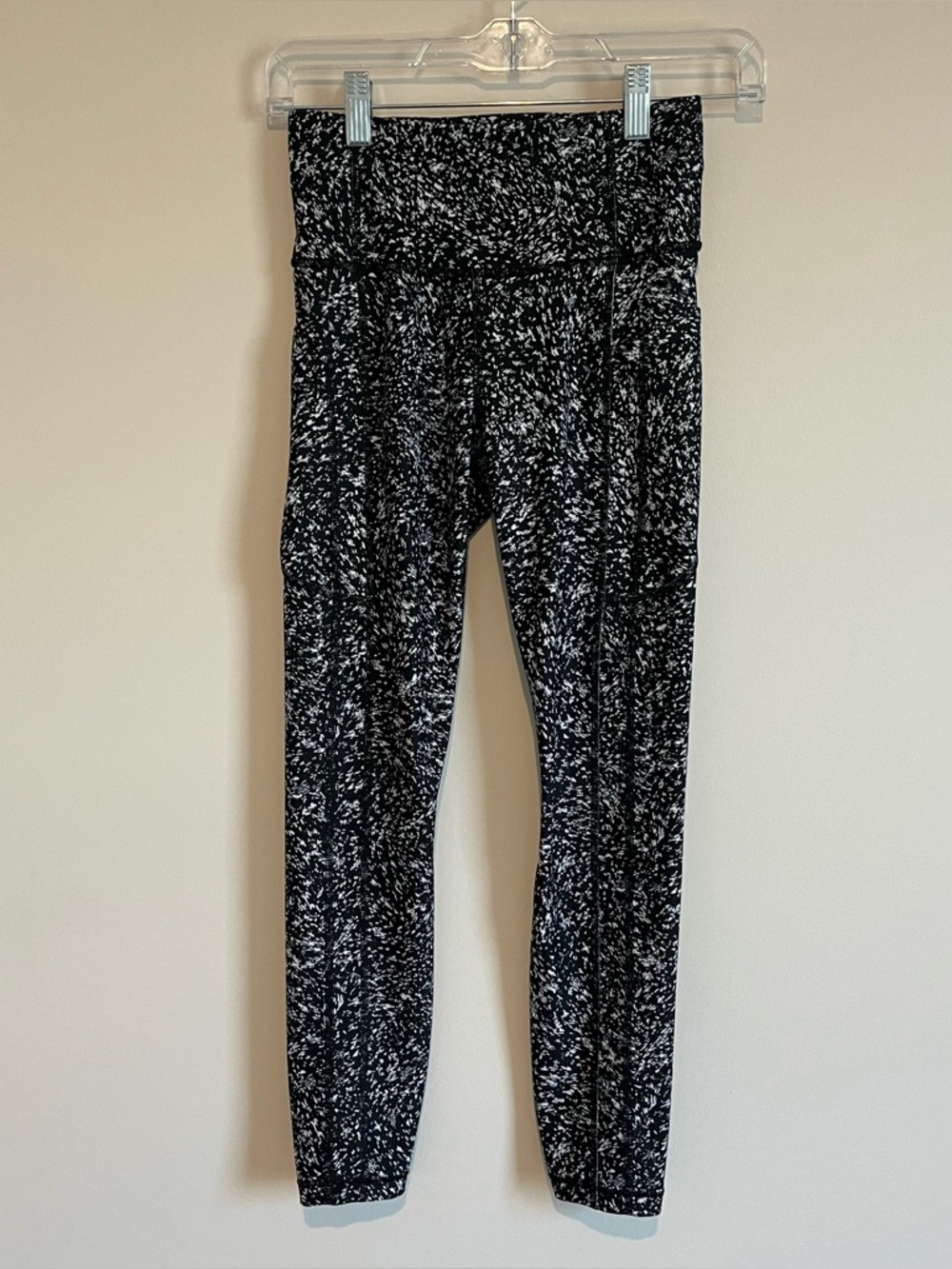 Athleta Black & White Speckle Kids Leggings